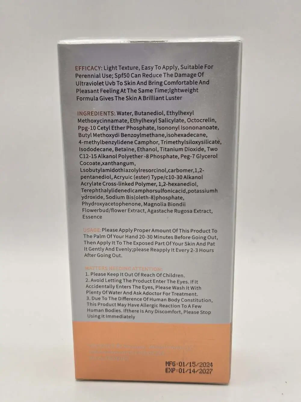 Amy Rose Whitening Moisturizing Sunscreen SPF 50+ PA+++ 50ml